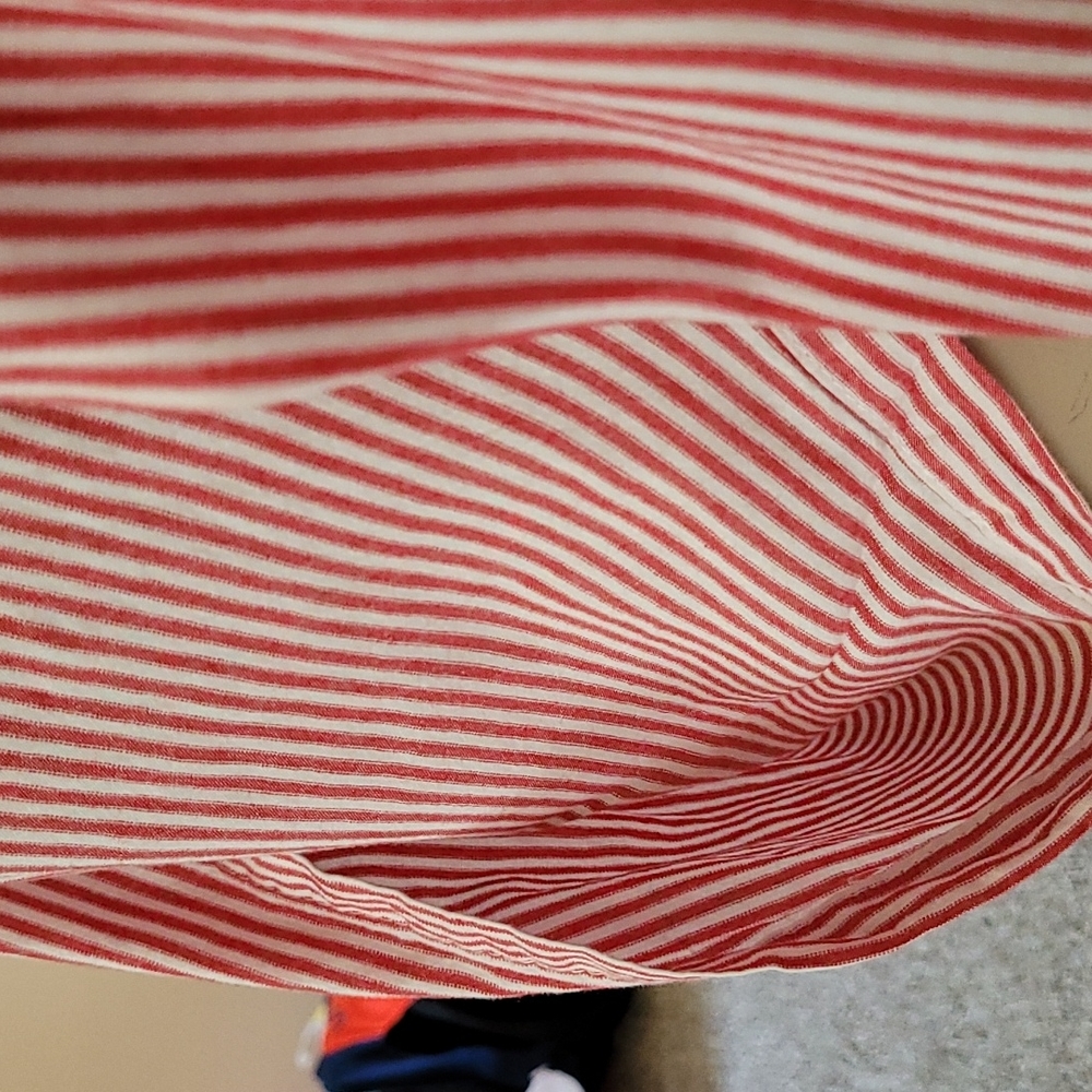 Red and white striped button down - Picture 6 of 8
